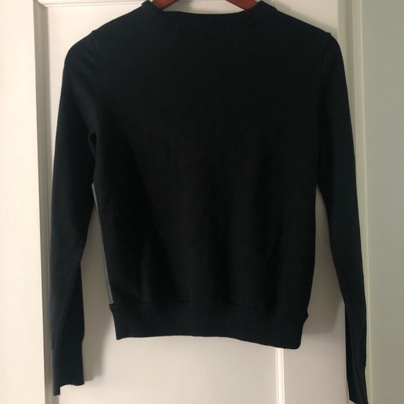 Vegan leather front sweater - Picture 2 of 5